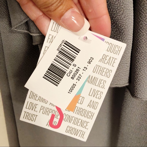 LulaRoe Cici Mermaid Dress Sz S 6-8 Gray - Picture 4 of 8